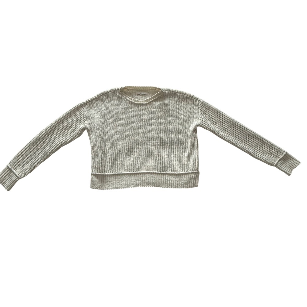 AEROPOSTALE Womens Cream Knit Crew Neck Long Sleeve Sweater‎ Top XS